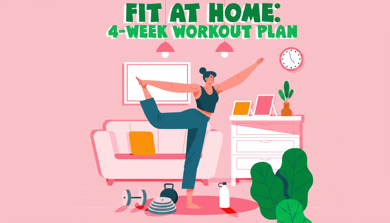 4-Week Fit-at-Home Plan: Daily Workouts & Stretches